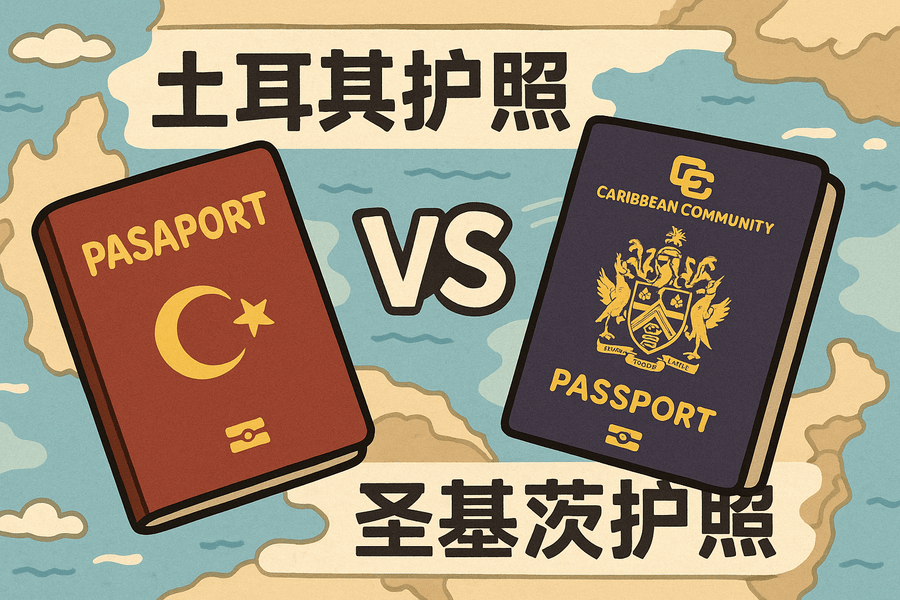 土耳其护照和圣基茨护照哪个好?入籍条件与安全性对比